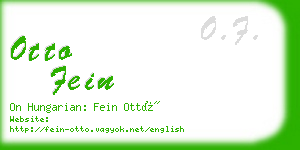 otto fein business card